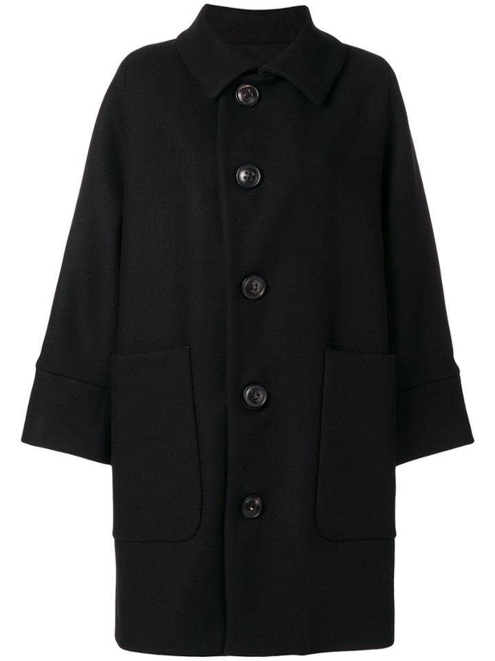 Dsquared2 Oversized Single Breasted Coat - Black