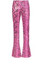 Marques'almeida Python Effect Leather Trousers - Pink