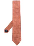 Salvatore Ferragamo Trumpet Print Tie - Orange