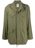 Maharishi Logo Embroidered Parka Coat - Green