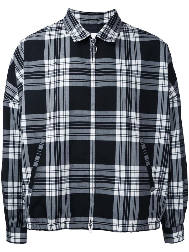 Monkey Time - Checked Shirt Jacket - Men - Polyester/wool - M, Black, Polyester/wool