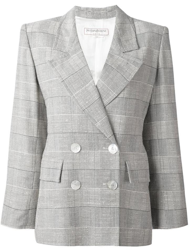 Yves Saint Laurent Vintage Checked Blazer