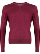 Lamberto Losani V-neck Sweater - Purple