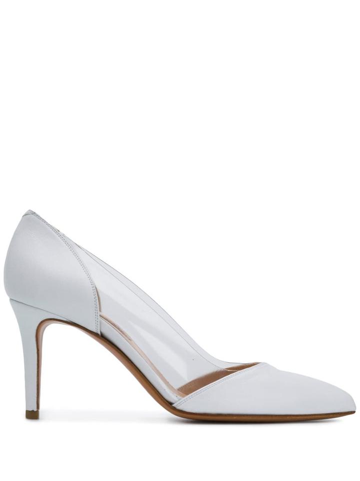 Albano Clear Panel Pumps - White