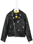 Dsquared2 Kids Biker Jacket, Boy's, Size: 6 Yrs, Black