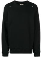 Zilver Round Neck Sweatshirt In Organic Cotton - Black