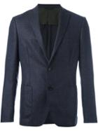 Tonello Two Button Blazer, Men's, Size: 48, Blue, Silk/viscose/cashmere/wool