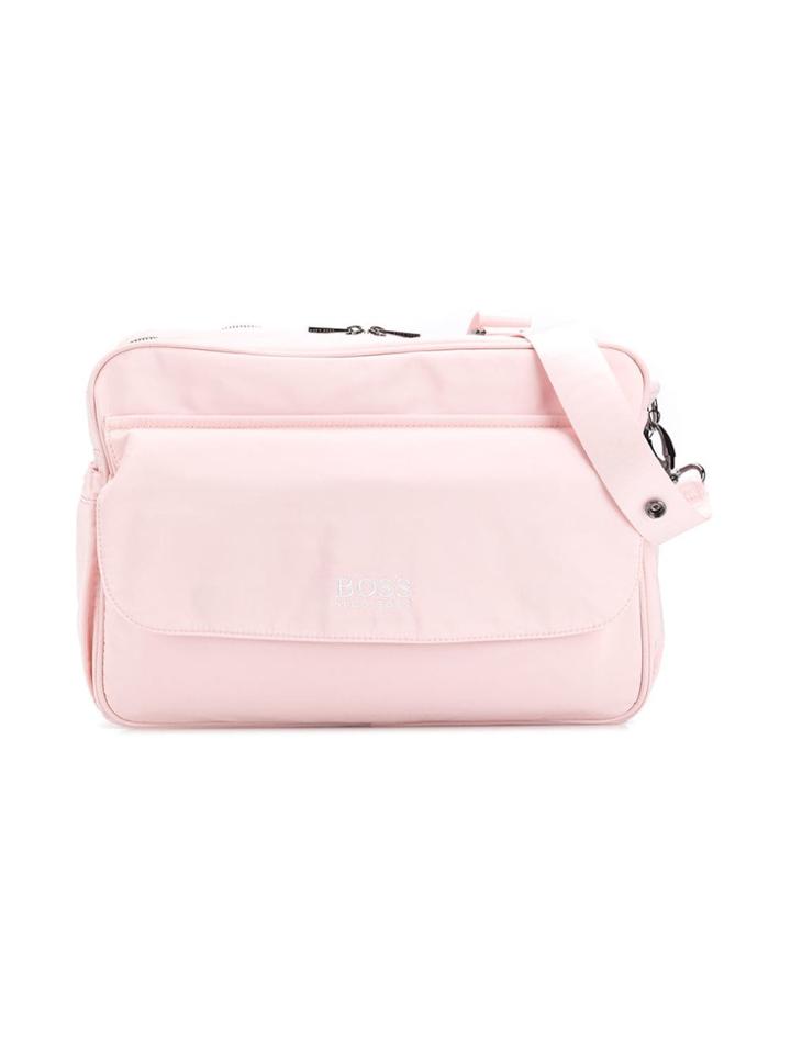 Boss Kids Embroidered Logo Changing Bag - Pink