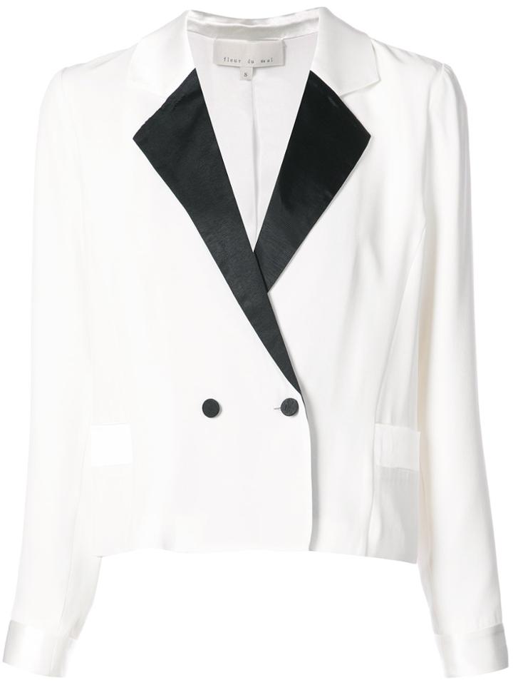 Fleur Du Mal Double Breasted Jacket - White