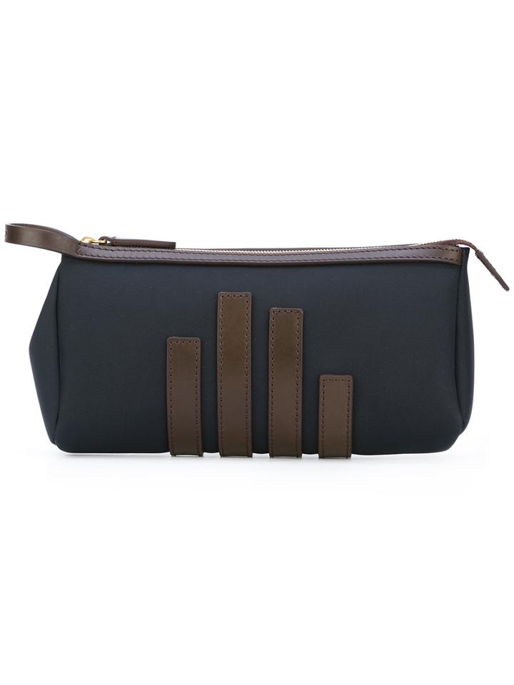 Mismo - Straps Appliqué Clutch - Men - Leather/nylon - One Size, Blue, Leather/nylon