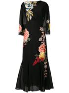 Etro Embroidered Floral Dress - Black