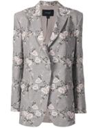 Giambattista Valli Floral Embroidered Blazer - Grey