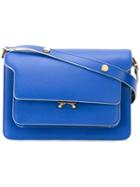 Marni Trunk Shoulder Bag, Women's, Blue, Calf Leather/brass