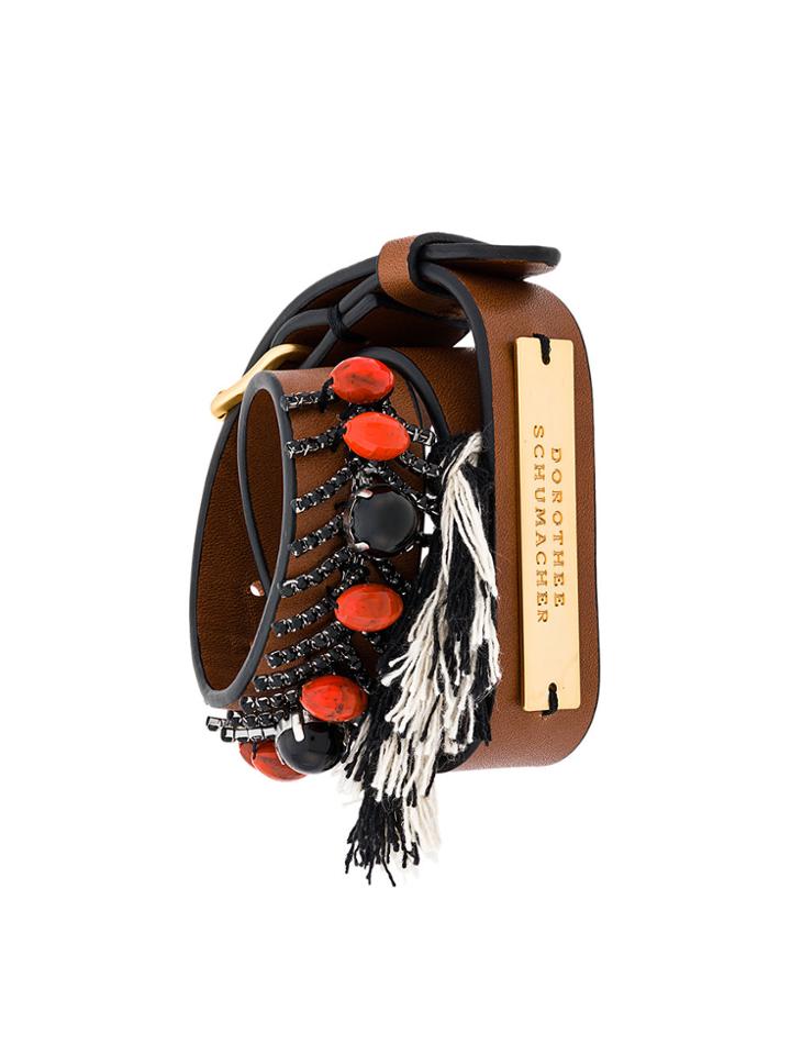 Dorothee Schumacher Twist Around Embellished Bracelet - Brown