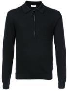 Cmmn Swdn Zipped Polo Shirt - Black