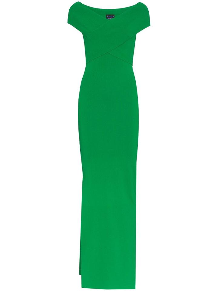 Solace London Adina Off-the-shoulder Dress - Green