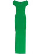 Solace London Adina Off-the-shoulder Dress - Green