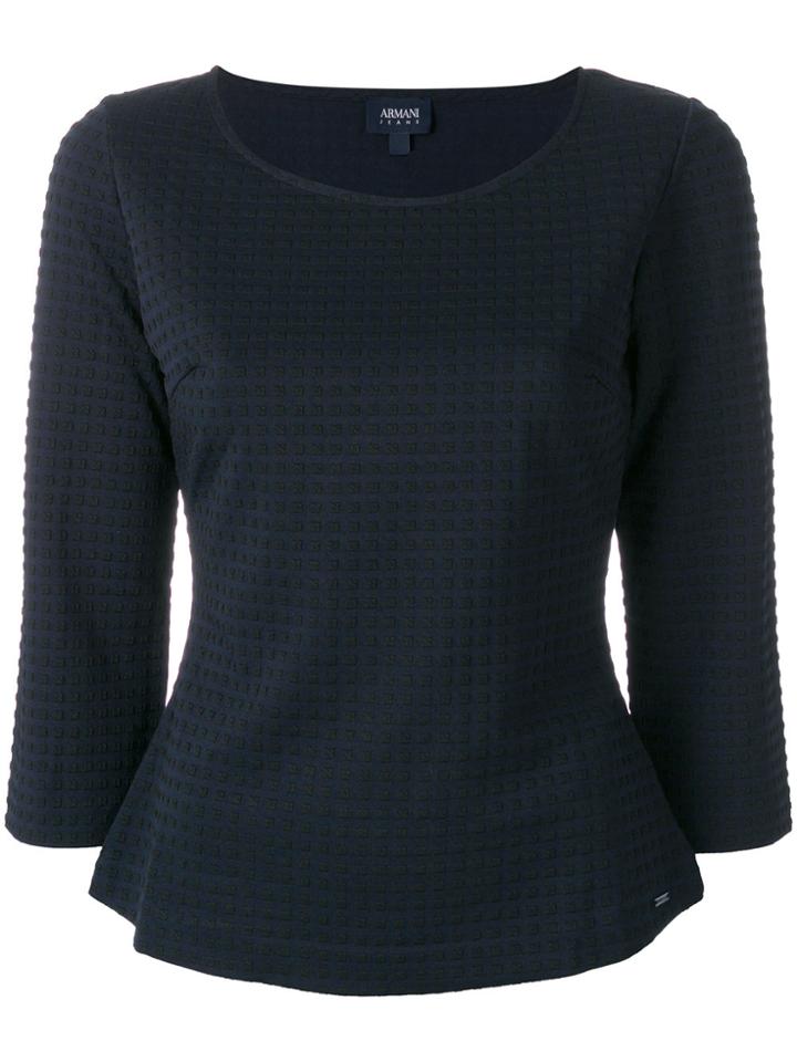 Armani Jeans Flare Petit Pois Top - Blue