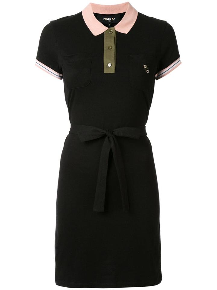 Paule Ka Short-sleeve Polo Dress - Black