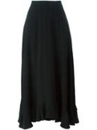 Chloé Ruffled Hem Skirt, Women's, Size: 34, Black, Silk/acetate