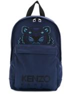 Kenzo Tiger Embroidered Backpack - Blue