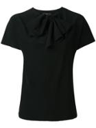 Etro Tie Round Neck Blouse, Women's, Size: 44, Black, Silk