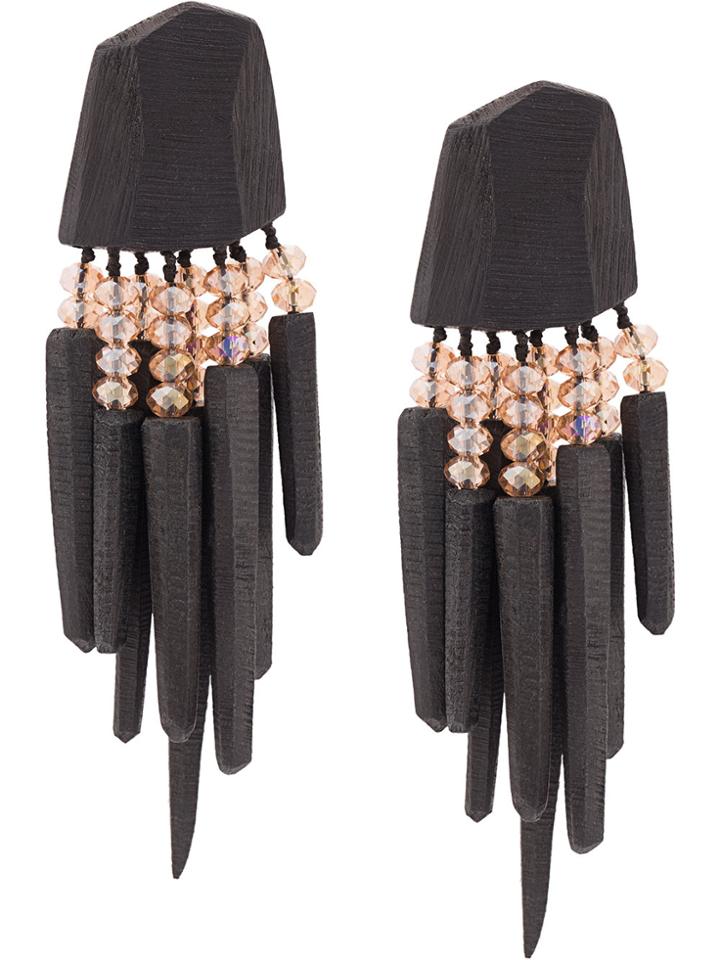 Monies Unique Earrings - Black
