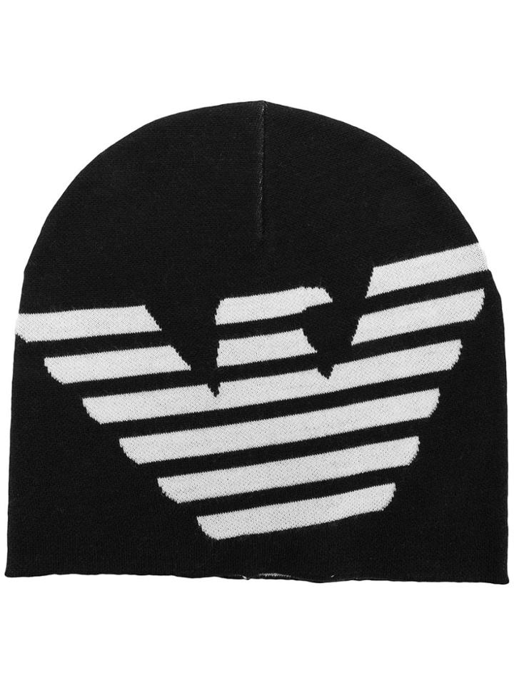 Emporio Armani Logo Knit Beanie - Green