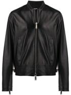 Dsquared2 Classic Leather Jacket - Black