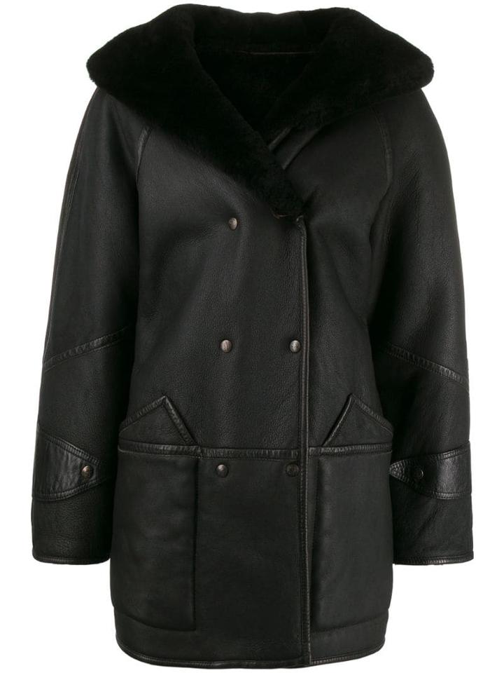 A.n.g.e.l.o. Vintage Cult 1980's Shearling Coat - Black