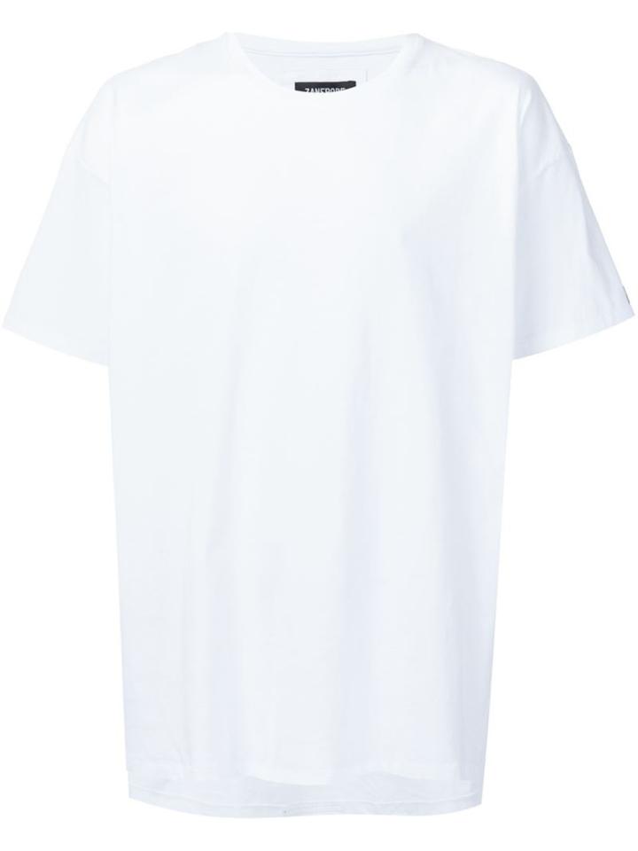 Zanerobe Logo Patch T-shirt, Men's, Size: Small, White, Cotton