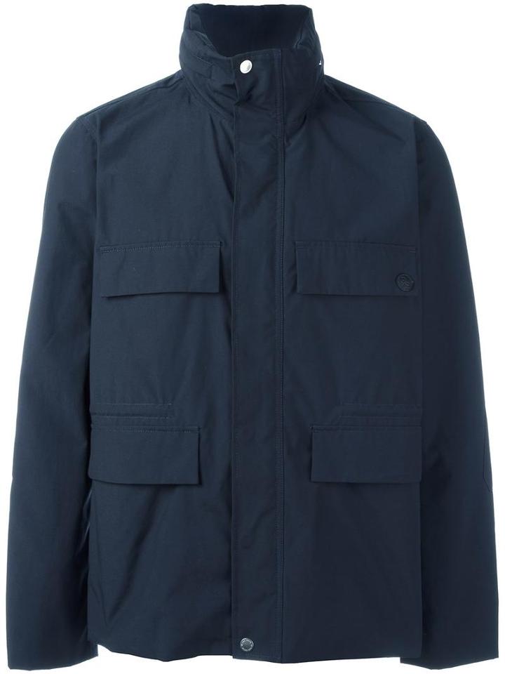 Ps By Paul Smith Shower-proof Field Jacket, Men's, Size: Xl, Blue, Polyester/cotton