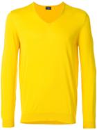 Drumohr V-neck Sweater - Yellow & Orange
