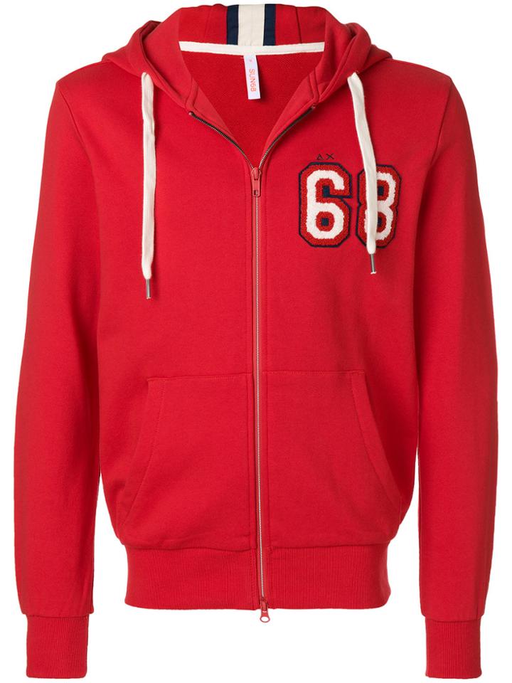 Sun 68 68 Zip Hoodie - Red