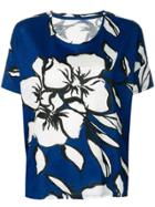 Majestic Filatures Floral Print T-shirt - Blue