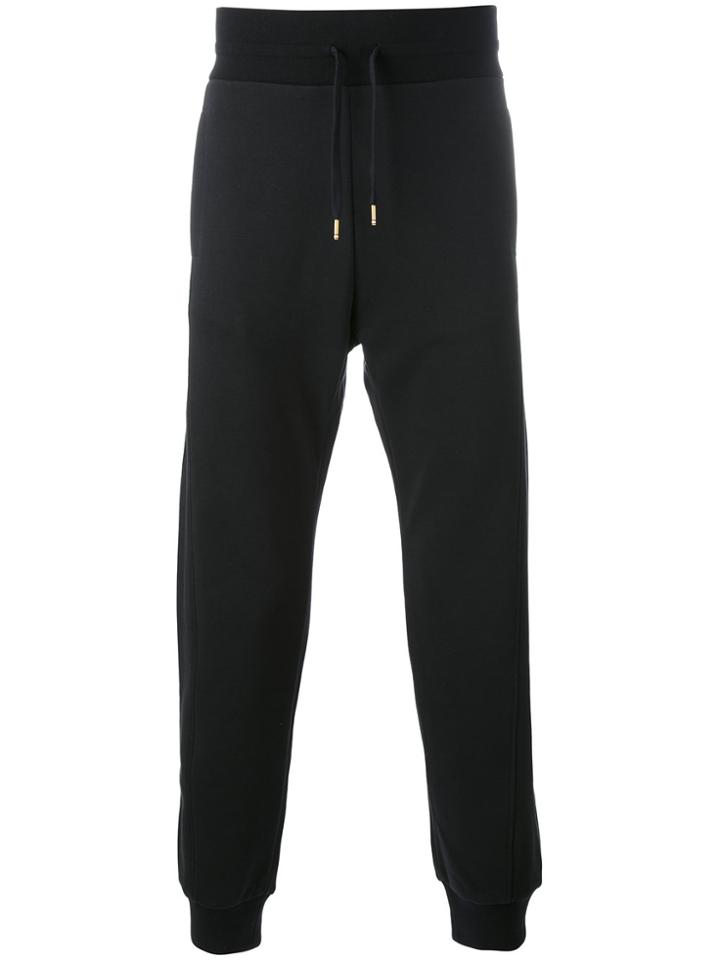 Moncler Gamme Bleu Diagonal Band Jogging Pants - Black