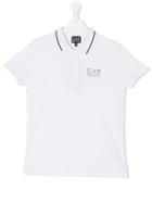 Ea7 Kids Teen Logo Polo Shirt - White