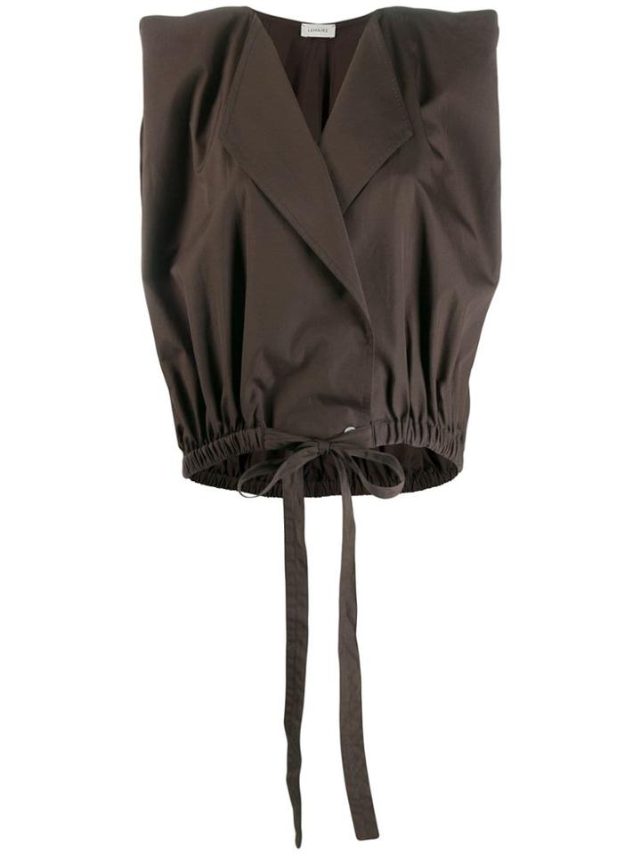 Lemaire Sleeveless Blazer Jacket - Brown