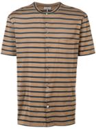 Lanvin Striped Polo Shirt - Brown