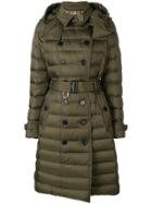 Burberry Quilted Double Breasted Coat - Green