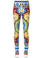 Dolce & Gabbana Baroque Print Leggings - Multicolour