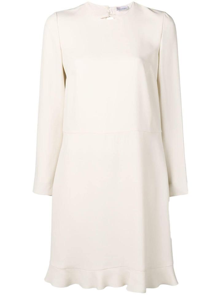 Red Valentino Peplum Hem Shift Dress - Neutrals