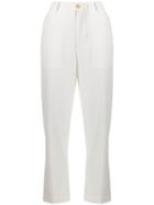 Forte Forte Tapered Velvet Trousers - White