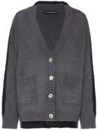 Y / Project Mohair Wool-blend Knitted Double Cardigan - Grey