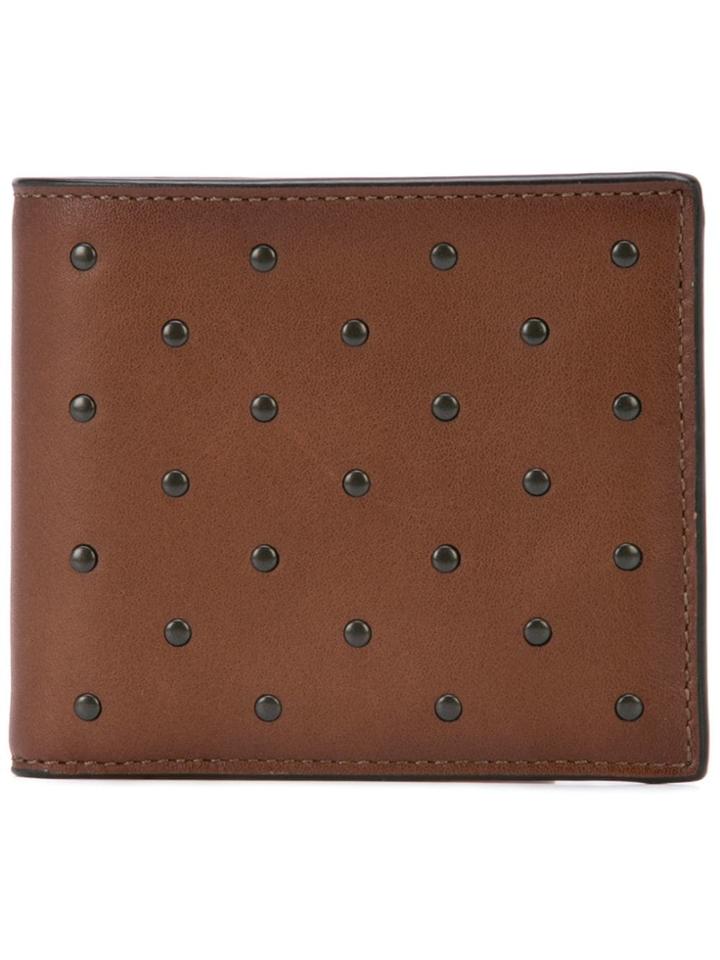 Coach Double Billfold Rivets Wallet - Brown