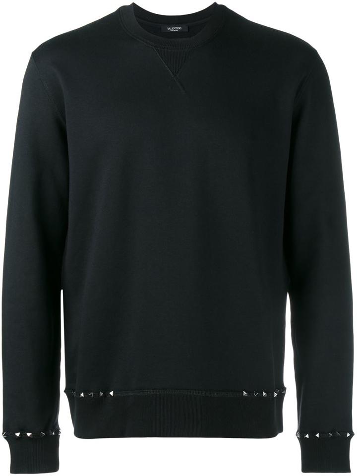 Valentino 'rockstud' Sweatshirt, Men's, Size: Small, Black, Cotton/polyamide