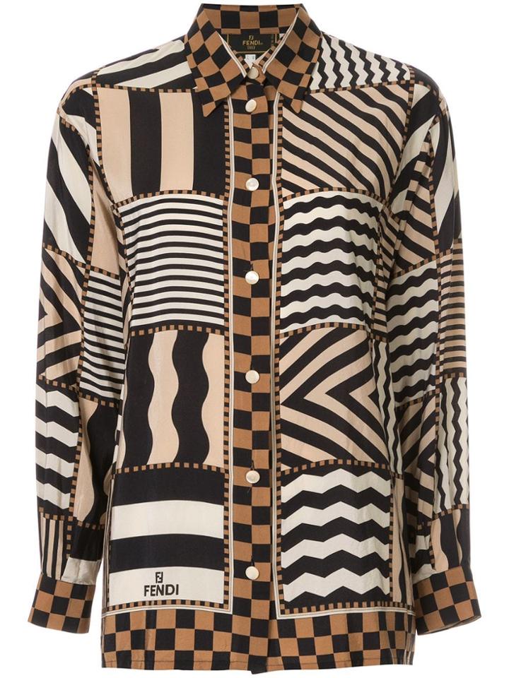 Fendi Vintage Long Sleeve Top - Multicolour