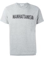Engineered Garments Manhattanism Print T-shirt, Men's, Size: S, Grey, Cotton/polyester