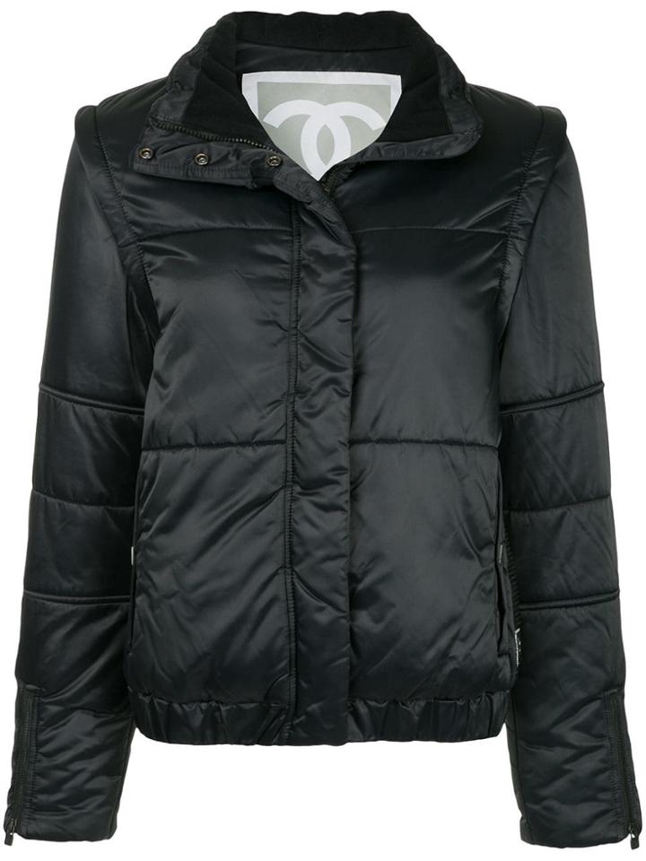 Chanel Pre-owned High Collar Padded Jacket - Black