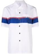 Adam Selman Sport Coach Logo Stripe Shirt - White